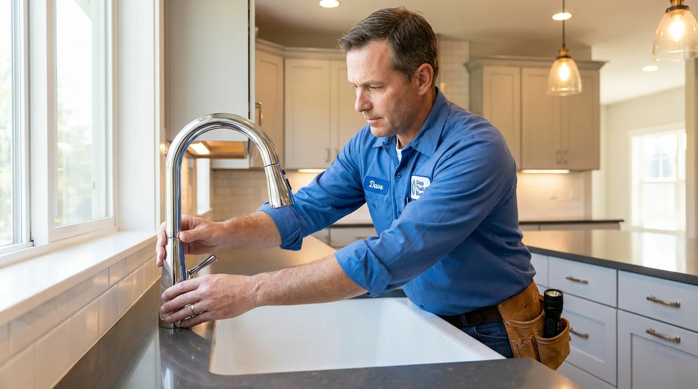 Kitchen faucet installation by Johns Plumbing LLC in Zelienople